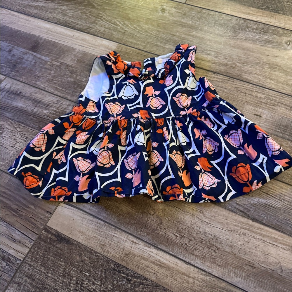 Janie and Jack Orange and Blue Baby Dress